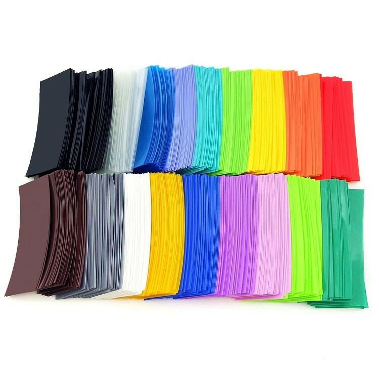 20/100pcs 18650 Battery Wrap PVC Heat Shrink Tubing Precut for Batteries Film Tape Cover Protection Shrinkage Tube.