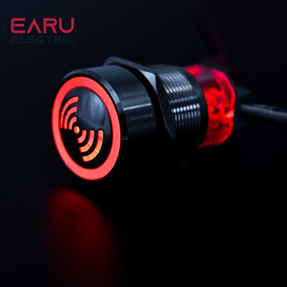 22mm IP67 Ultrashort Flash LED Alarm Indicator Light Signal Lamp Flashmetal Buzzer 12V 24V 220V Intermittent sound Waterproor.buzzer 22mm