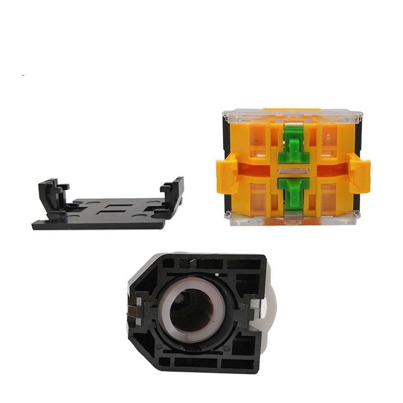 22MM Selector Knob Rotary Switch Latching Momentary 2NO 1NO1NC 2 3 Position DPST 10A 400V Power Switch ON/OFF Red Green Black.