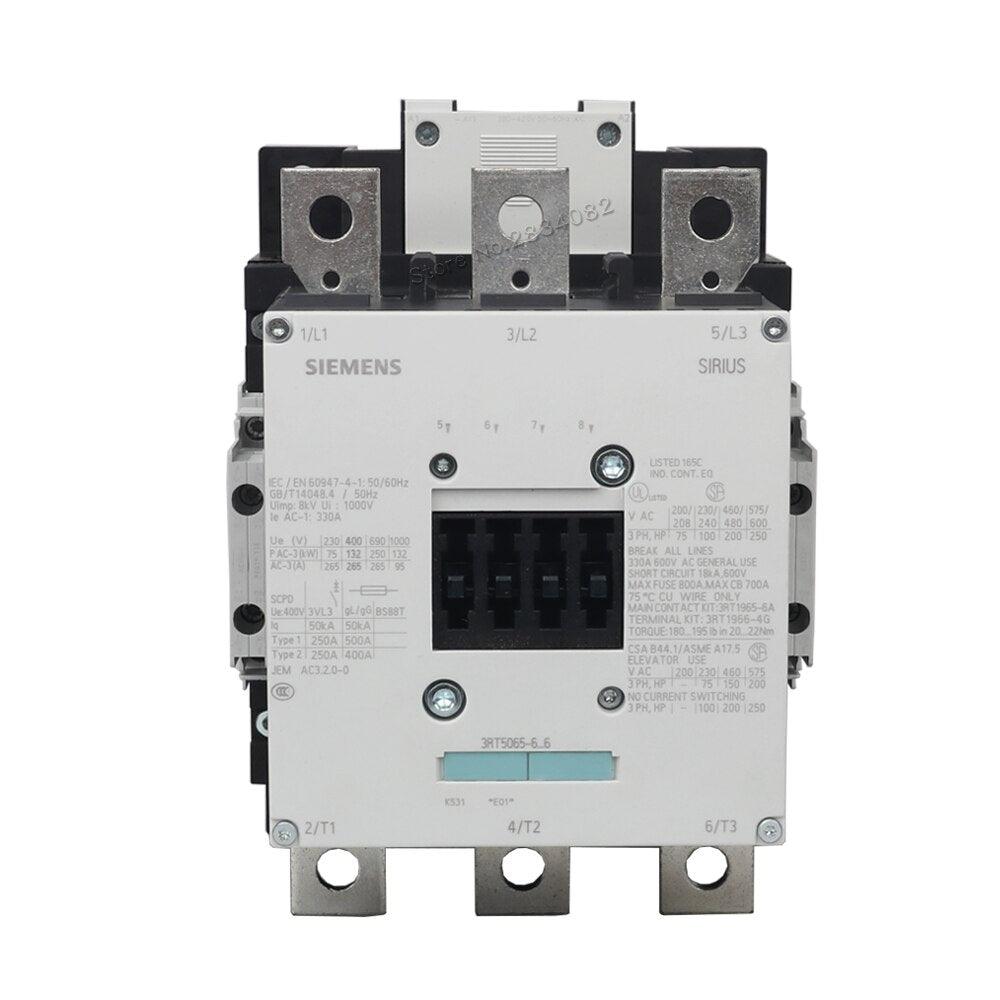 265A AC Contactor 220V AC380V 50/60Hz Coil Voltage 3P 3NO+2a2b Contactor 3RT5065-6AP36 SIEMENS.