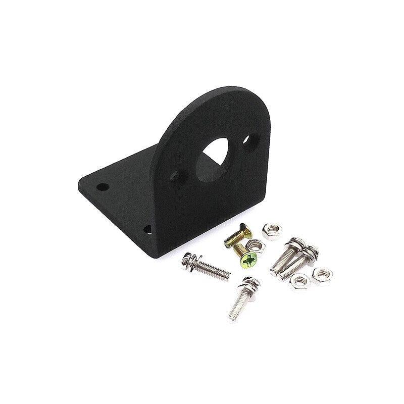 38ZYTD Bracket 555 Motor Bracket 550/545/555 DC Motor Black L Shape Aluminum Alloy Fixed Support Mounting Bracket.