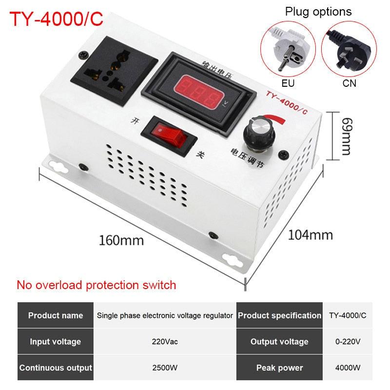 4000W High power silicon controlled Electronics Voltage Regulator 220VAC input PWM.