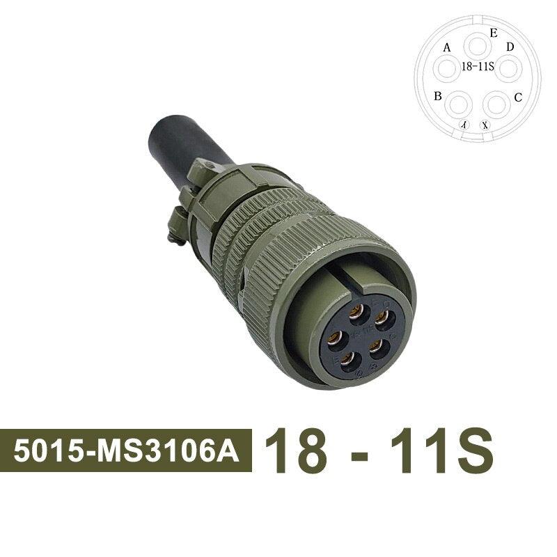 5015 MIL-C Plug Socket 18S-3 Circular Connector 18S-10 18S-11 Military Specification Connector MIL STD MS3102 MS3106 MS3108.