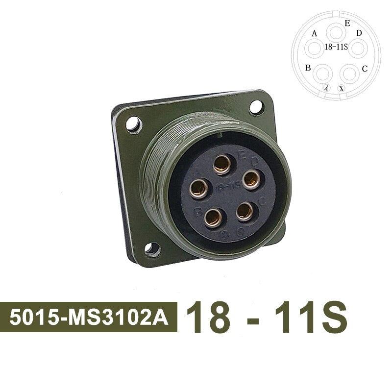 5015 MIL-C Plug Socket 18S-3 Circular Connector 18S-10 18S-11 Military Specification Connector MIL STD MS3102 MS3106 MS3108.