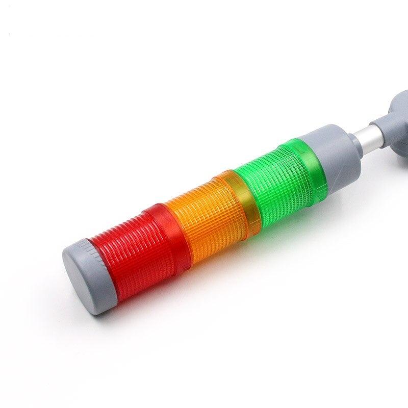 50mm Industrial Multi-layer LED Signal Tower Stack Warn Alarm Caution Lamp Light Indicator Machinery Buzzer Flashing Bendable.