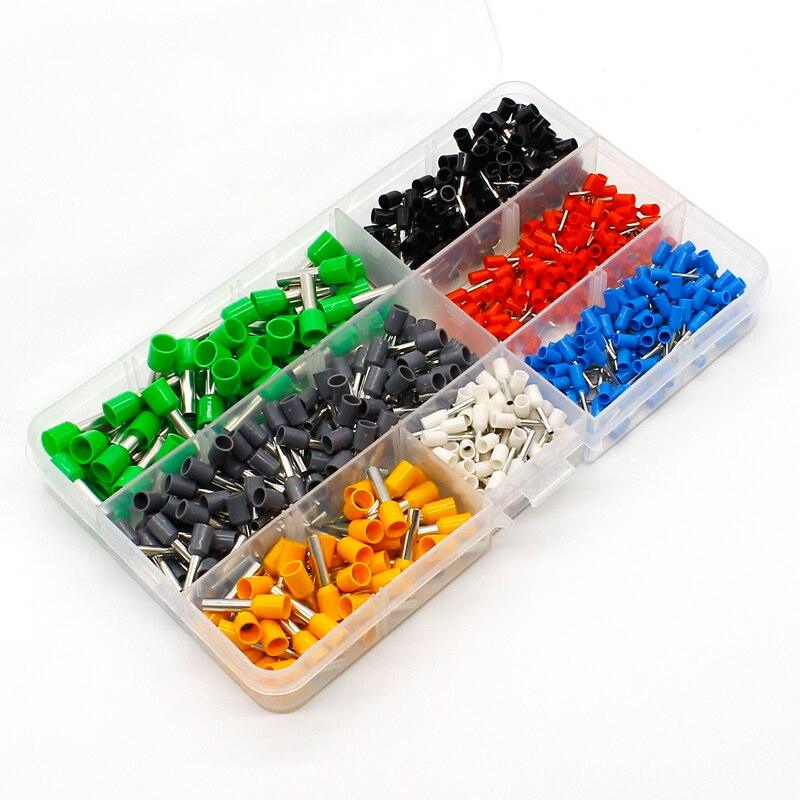 600 Pcs Copper Wire Crimp Tube Connector Spade Insulated Cord End Cable Wire Terminal Kit DIY Hand Tool Set For 22-10AWG.