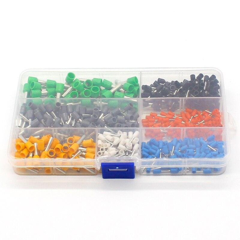 600 Pcs Copper Wire Crimp Tube Connector Spade Insulated Cord End Cable Wire Terminal Kit DIY Hand Tool Set For 22-10AWG.