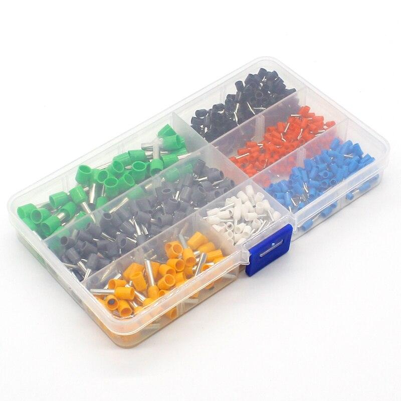 600 Pcs Copper Wire Crimp Tube Connector Spade Insulated Cord End Cable Wire Terminal Kit DIY Hand Tool Set For 22-10AWG.