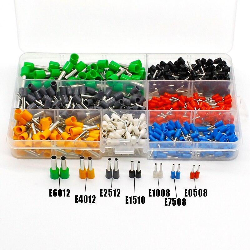 600 Pcs Copper Wire Crimp Tube Connector Spade Insulated Cord End Cable Wire Terminal Kit DIY Hand Tool Set For 22-10AWG.