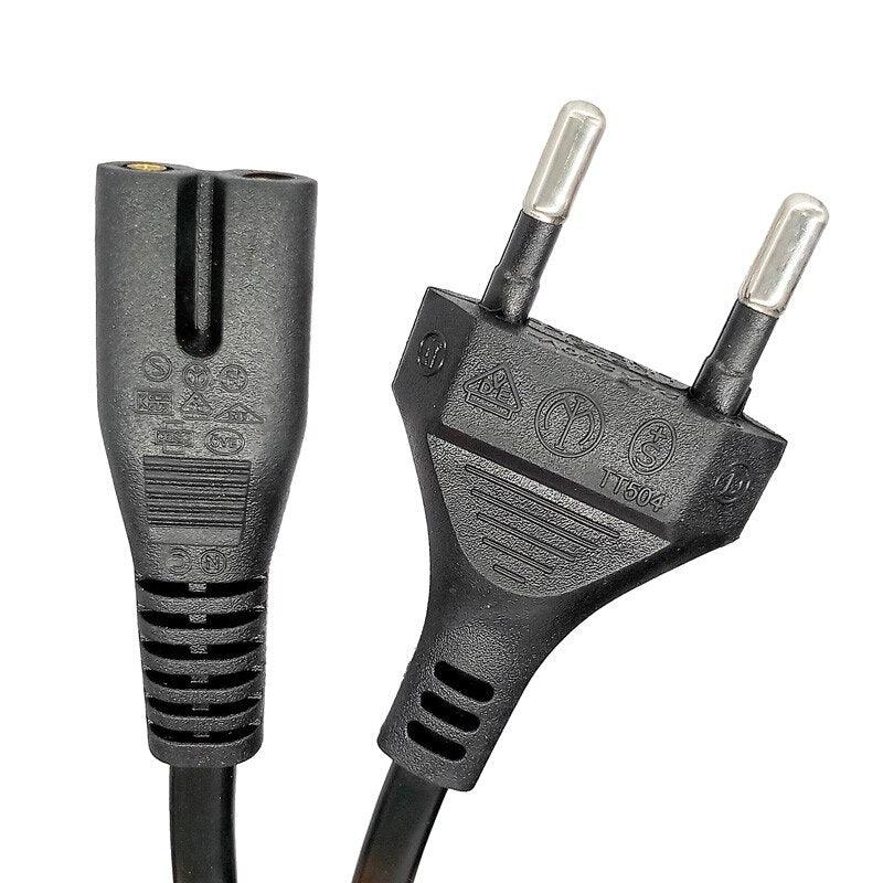 AC US EU Power Cable 2pin plug 1.5m 2*0.75 2-prong copper cord cable lead Wire.