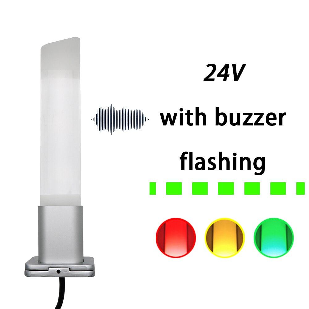 Aluminum Machine Safety Indicator Light Be With Buzzer LED Signal Light Three-color Tower Light Foldable 24V Customizable Logo.