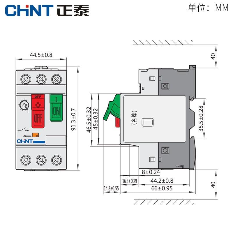 CHINT Brand AC Motor Starter NS2-25 AE11 AU11 220V-390V Motor Protection Thermal Switch General Motor Protector.