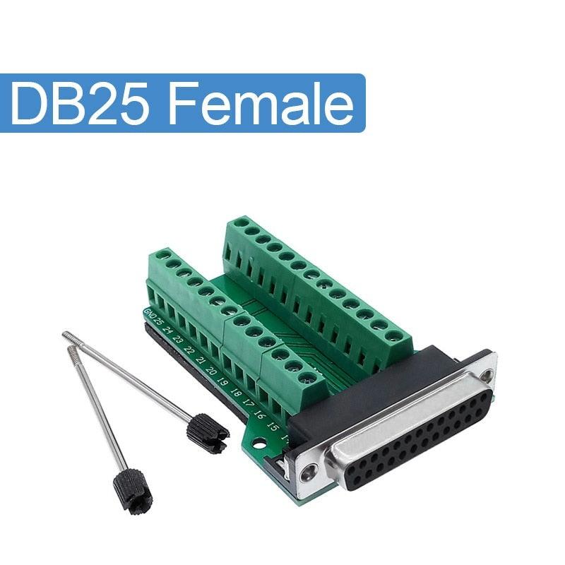 DB25 25pin Adapter RS232 Serial Signals Terminal Module Interface Converter To Terminal DB25 Connector Male Female D sub.