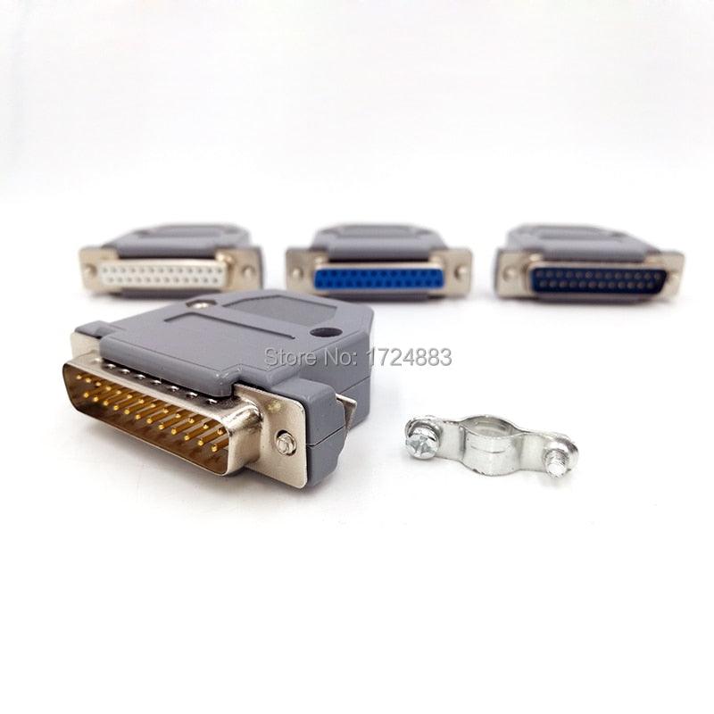 DB25 serial data cable connector adapter plug 2 row Plug 25pin hole female Male port socket D type DP25.