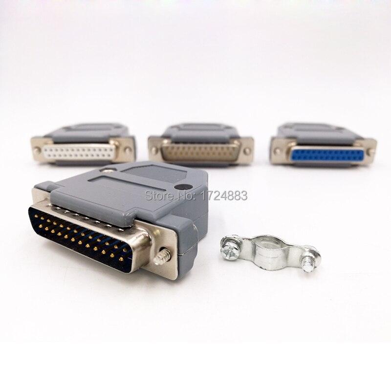 DB25 serial data cable connector adapter plug 2 row Plug 25pin hole female Male port socket D type DP25.