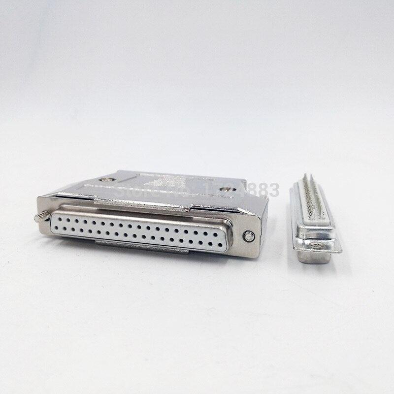 DB37 Metal connector D Sub plug gold plated brass contactor 37 pin hole port socket female Male adapter 2 row.