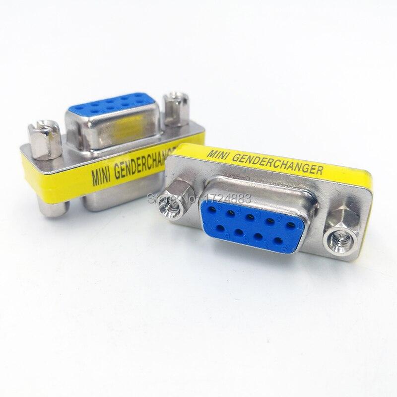DB9/DB15 MINI Gender Changer adapter RS232 Com D-Sub to Male Female VGA plug connector 9 15pin.