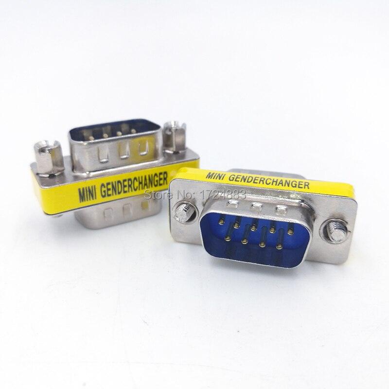 DB9/DB15 MINI Gender Changer adapter RS232 Com D-Sub to Male Female VGA plug connector 9 15pin.