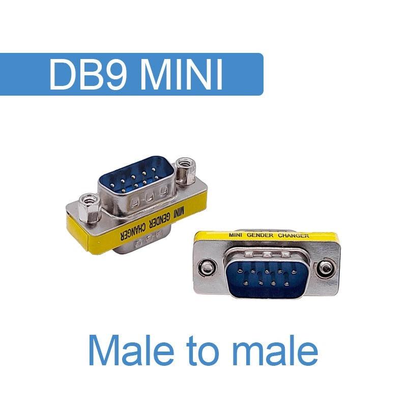 DB9/DB15 MINI Gender Changer adapter RS232 Com D-Sub to Male Female VGA plug connector 9 15pin.