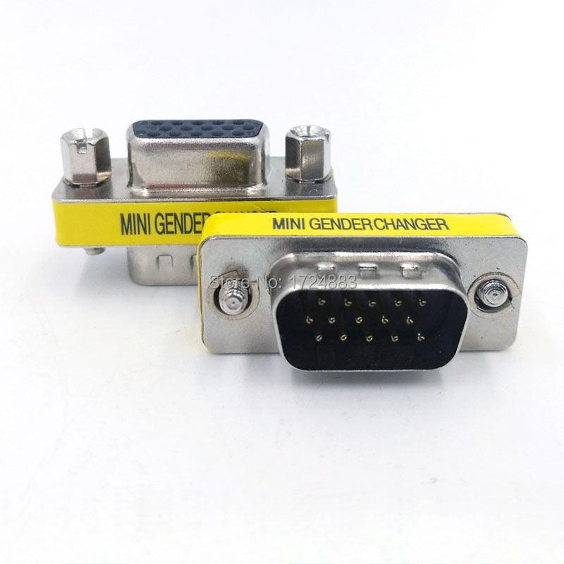 DB9/DB15 MINI Gender Changer adapter RS232 Com D-Sub to Male Female VGA plug connector 9 15pin.