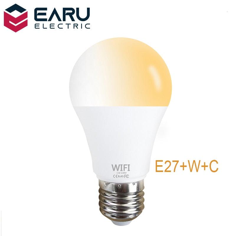 Dimmable 15W WiFi Smart Light Bulb B22 E27 LED RGB Lamp Work with Alexa/Google Home RGB+White Dimmable Timer Function Magic Bulb.