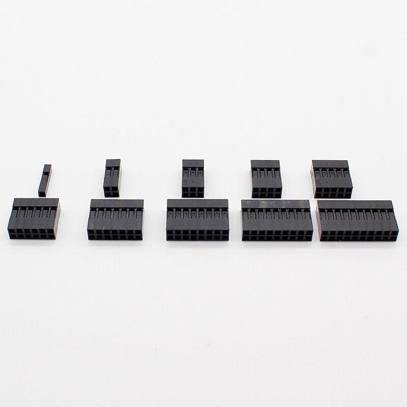Double row Dupont Kit 1P/2*2/2*3/2*4/ 2*5/2*6/2*7/2*8/ 2*9/ 2*10Pin Housing Plastic Shell Terminal Jumper Wire Connector set.