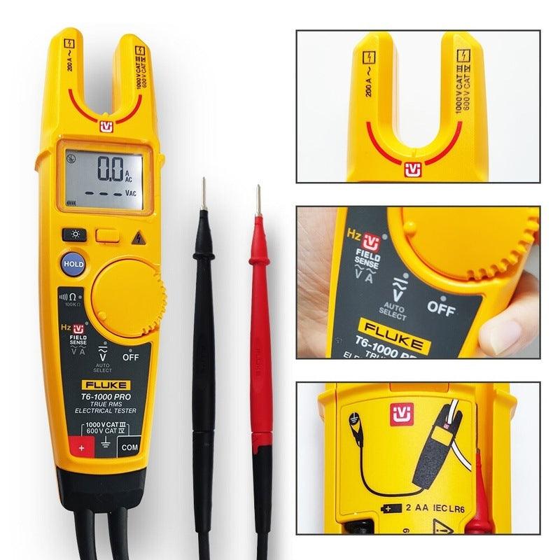 FLUKE T6-1000 PRO Clamp Ammeters 1000V AC/DC Non-Contact Voltage Clamp Meter  Continuous Current Electrical Tester True RMS.