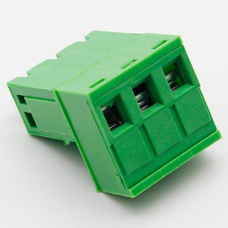 Free shipping 10 sets ht5.08 3pin Terminal plug type 300V 10A 5.08mm pitch connector pcb screw terminal block.