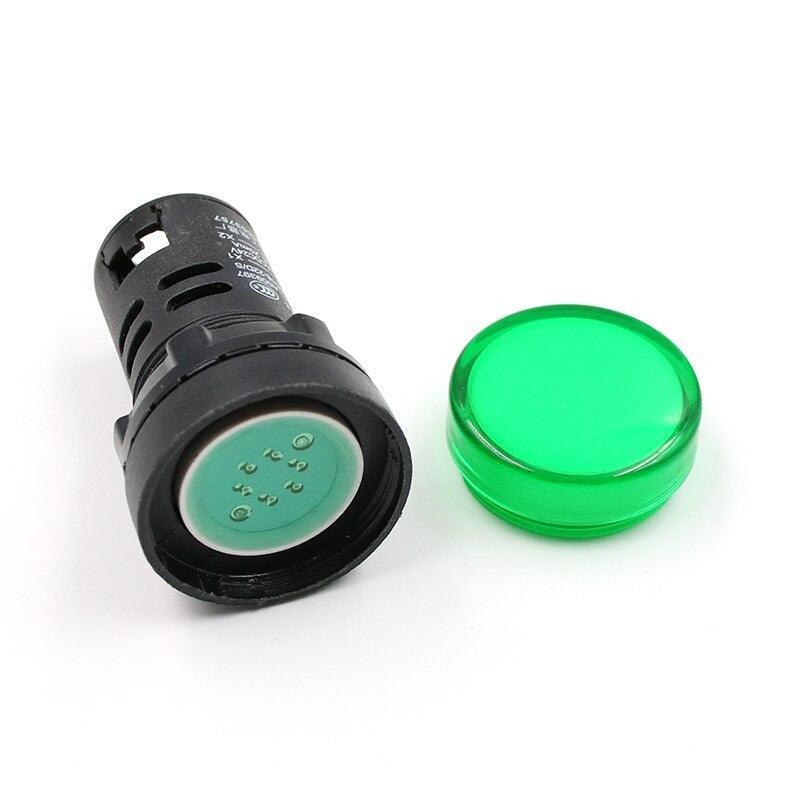 Indicator Signal Lamp Light Waterproof ad16-22ds 22mm AC/DC 12V 24V 110V 220V 380V Red Green Yellow Blue White LED Bulbs 20mA.