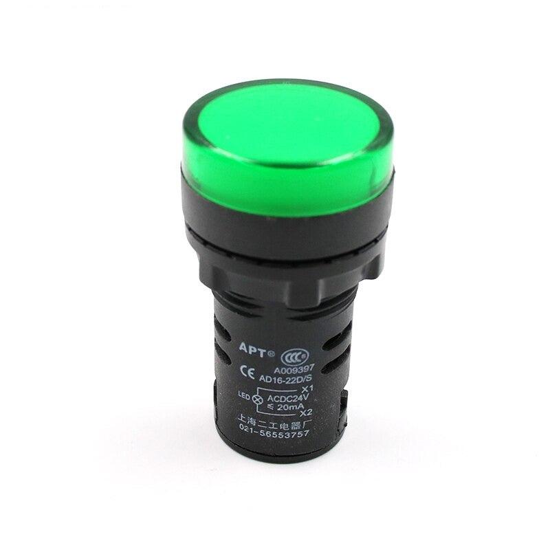 Indicator Signal Lamp Light Waterproof ad16-22ds 22mm AC/DC 12V 24V 110V 220V 380V Red Green Yellow Blue White LED Bulbs 20mA.