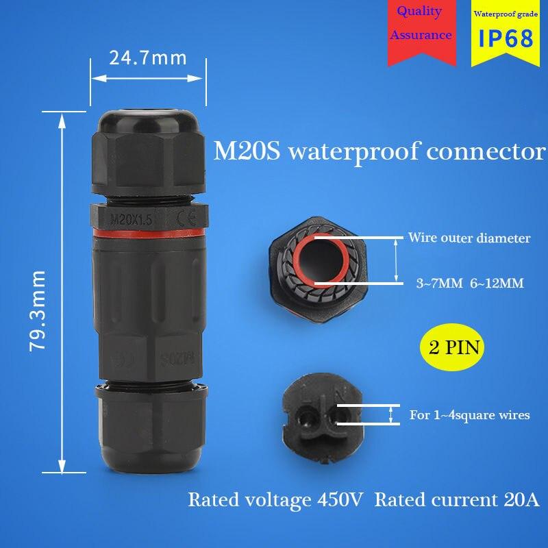 IP68 cable waterproof connector quick connector installation 2/3/4/5 pin optional.