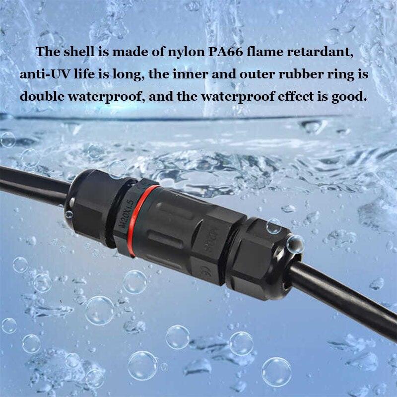 IP68 cable waterproof connector quick connector installation 2/3/4/5 pin optional.
