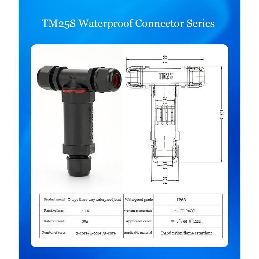 IP68 cable waterproof connector quick connector installation 2/3/4/5 pin optional.