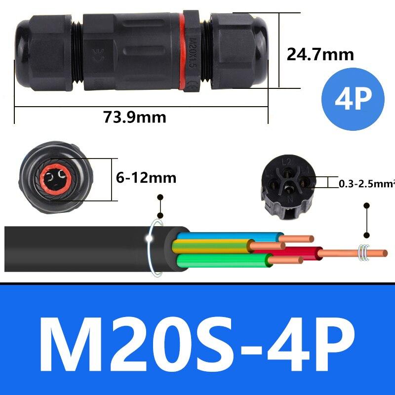 IP68 waterproof cable connector I-type/Y-type/T-type 2Pin 3Pin 4Pin 5Pin Optional.