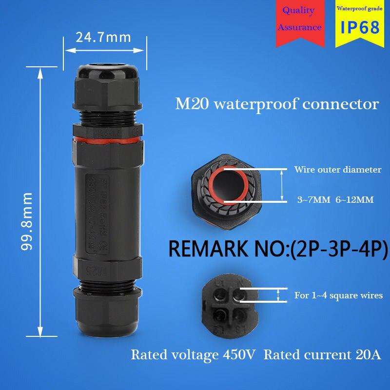 IP68 Waterproof Connector Electrical Cable Quick Connector Installation 2/3/4/5 Pin Optional.