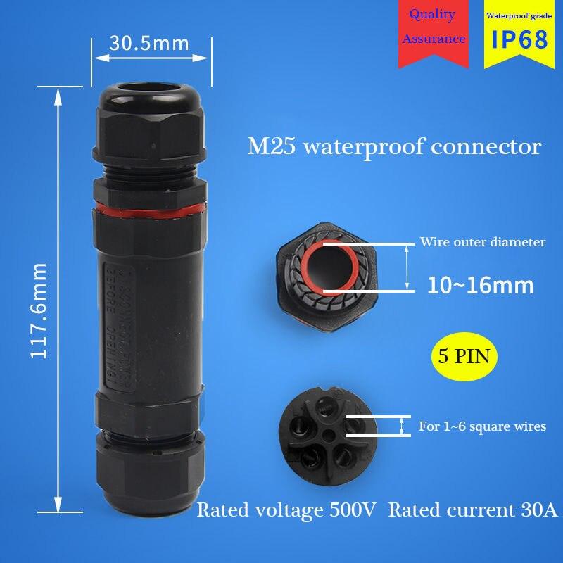 IP68 Waterproof Connector Electrical Cable Quick Connector Installation 2/3/4/5 Pin Optional.