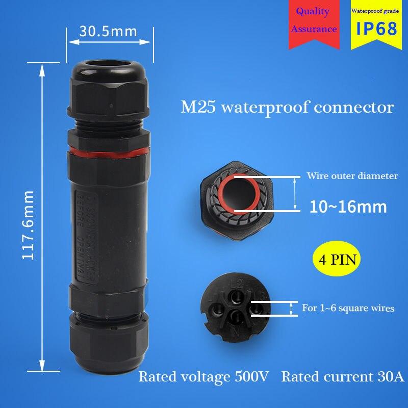 IP68 Waterproof Connector Electrical Cable Quick Connector Installation 2/3/4/5 Pin Optional.