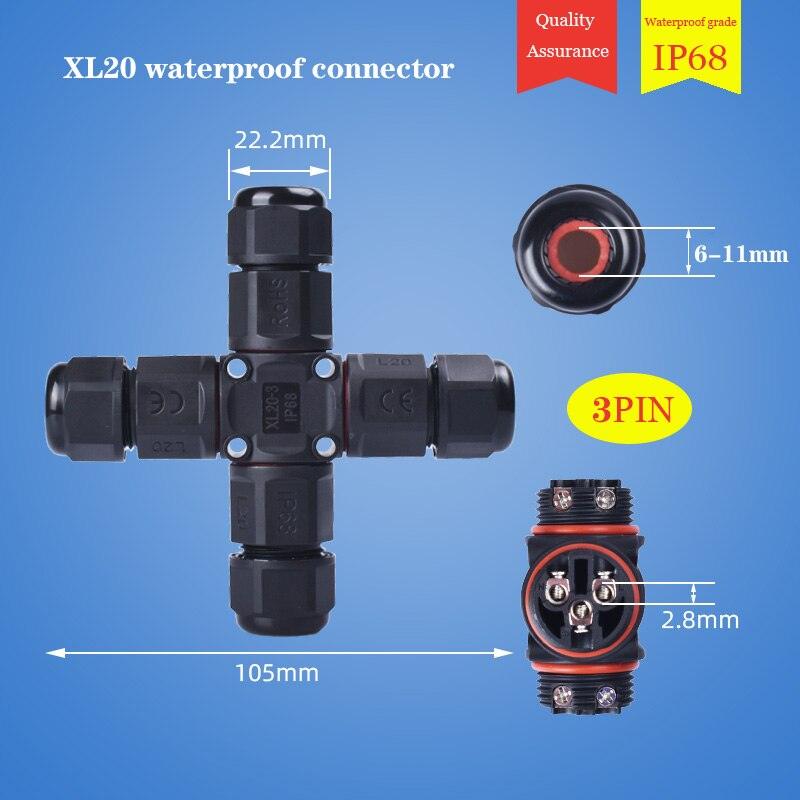 IP68 Waterproof Connector Y-type UM25 3/4/5 Pin Electrical Terminal Adapter Wire Connector.