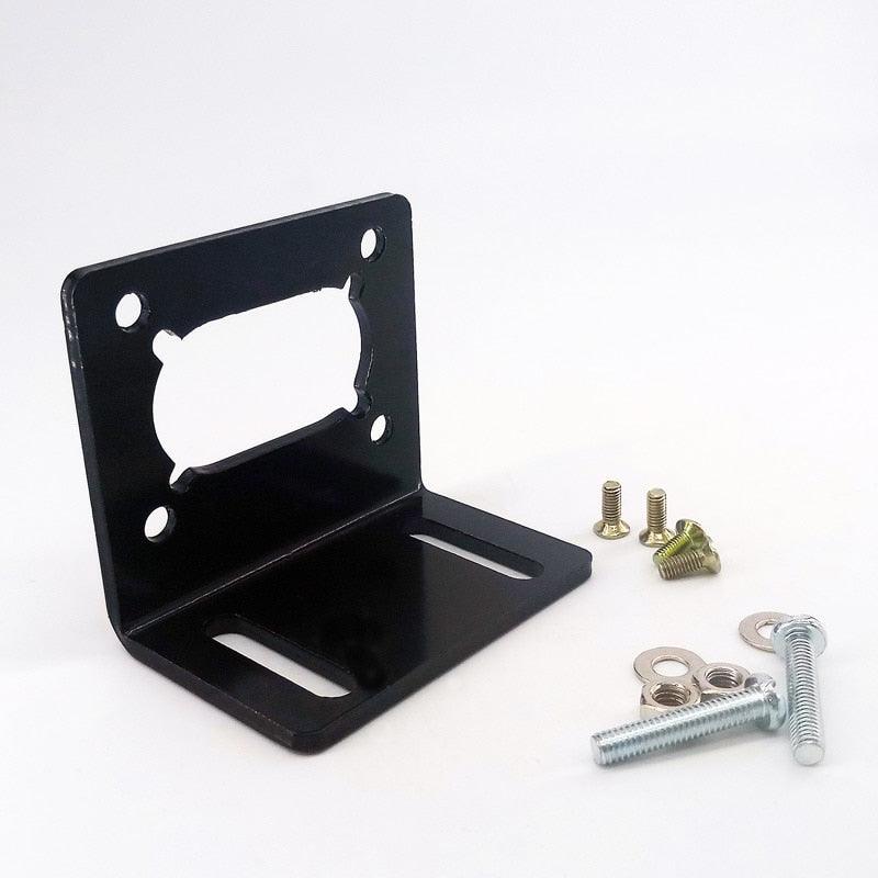 JGY370 Worm motor bracket L Shaped Mounting Metal base Holder for worm gear motor with screw.