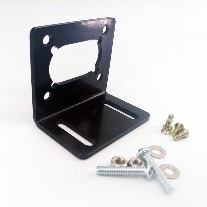 JGY370 Worm motor bracket L Shaped Mounting Metal base Holder for worm gear motor with screw.