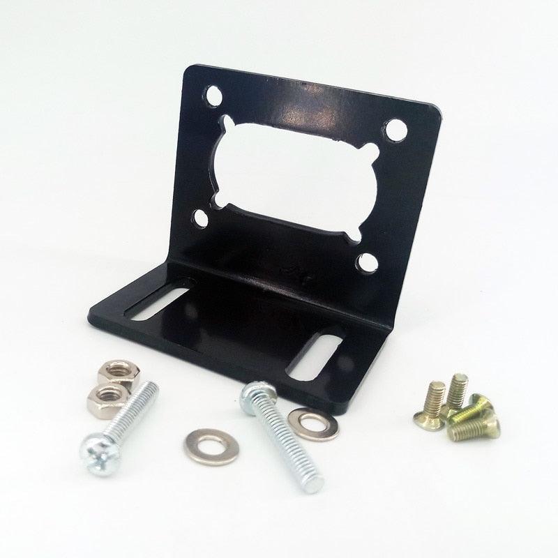 JGY370 Worm motor bracket L Shaped Mounting Metal base Holder for worm gear motor with screw.