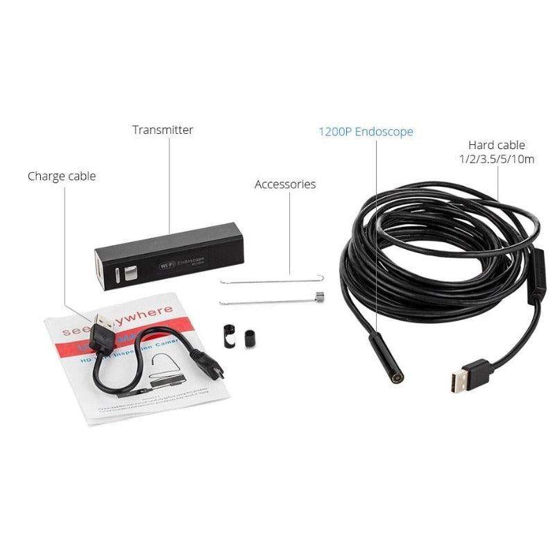 KERUI- 1200P WIFI Endoscope IP67 HD Wireless Snake Camera/ 1-10M optional.