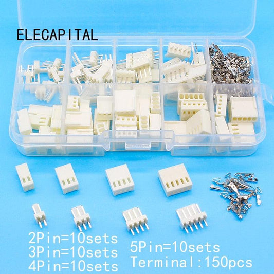 KF2510 Kits 40 sets Kit in box 2p 3p 4p 5 pin 2.54mm Pitch Terminal / Housing / Pin Header Connectors Adaptor.connector kits 2 54mm kf2510