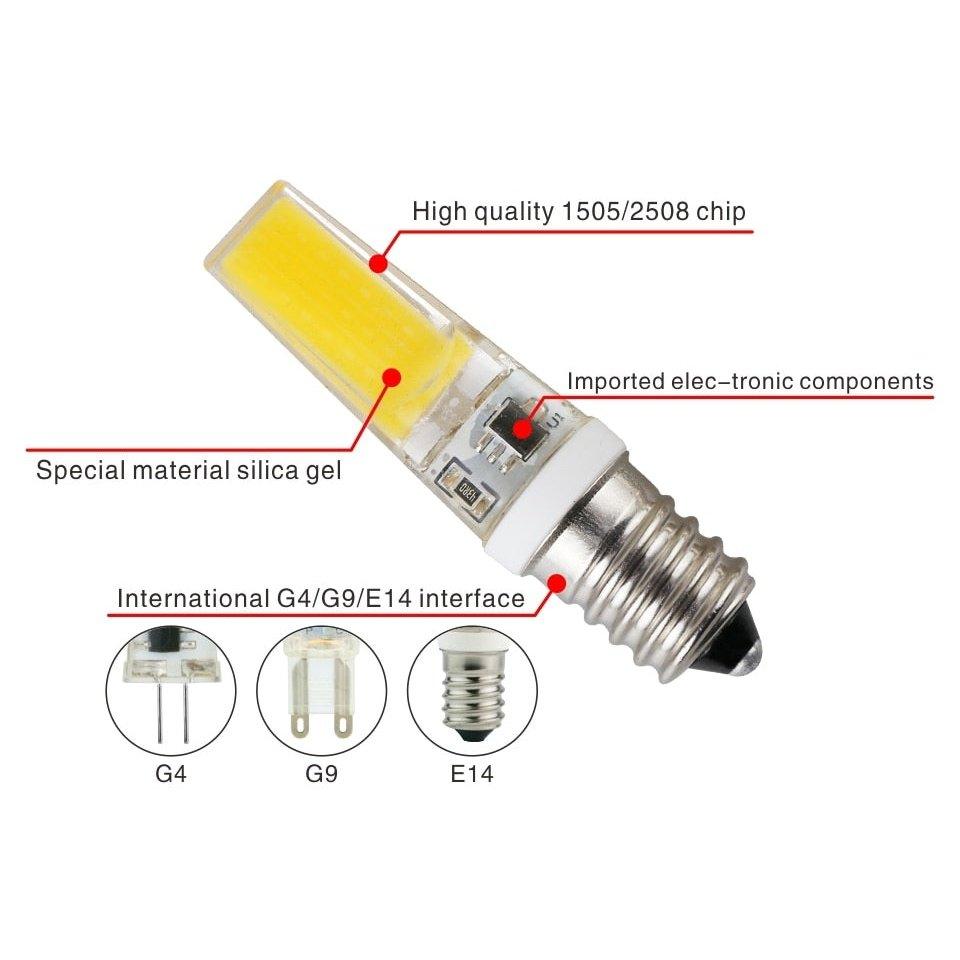 LATTUSO- LED Lamp COB LED|  for Crystal Chandelier Lights| G4 G9 E14 optional.