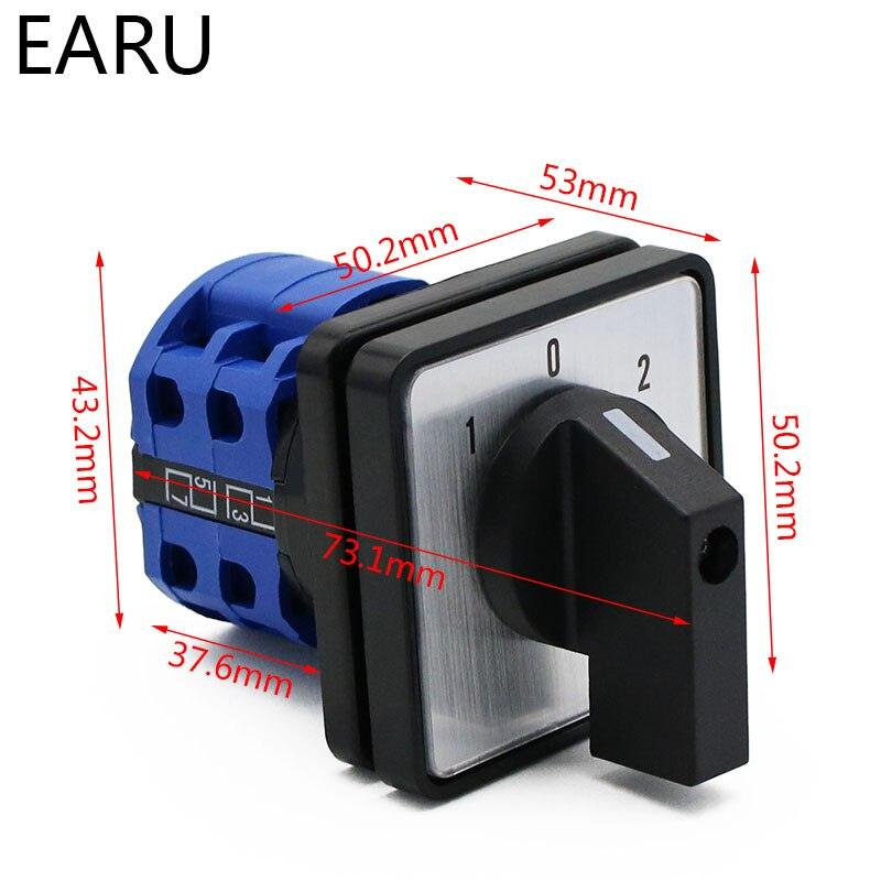 LW28-20 LW26-20 LW28 LW26 Series Electric 2/3/4 Position 8 Terminals Rotary Cam Changeover Switch With Screws 660V 20A Customize.