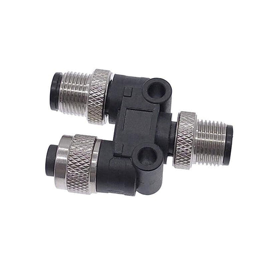 M12 connector conversion plug Y shaped three-way pipe waterproof sensor connectors male female 4pin 5pin.
