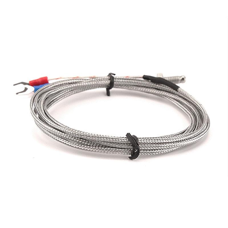 M6/M8 K Type Thermocouple Control Thread Screw Probe Temperature Sensor 0-400℃.