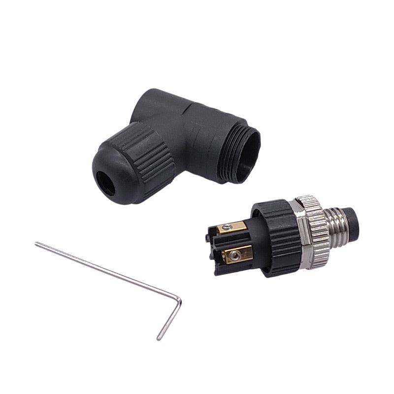 M8 Sensor Connector IP68 screw installation Non-welding Waterproof Plug A-Code Male Female 3pin 4pin Bend Angle Connectors.