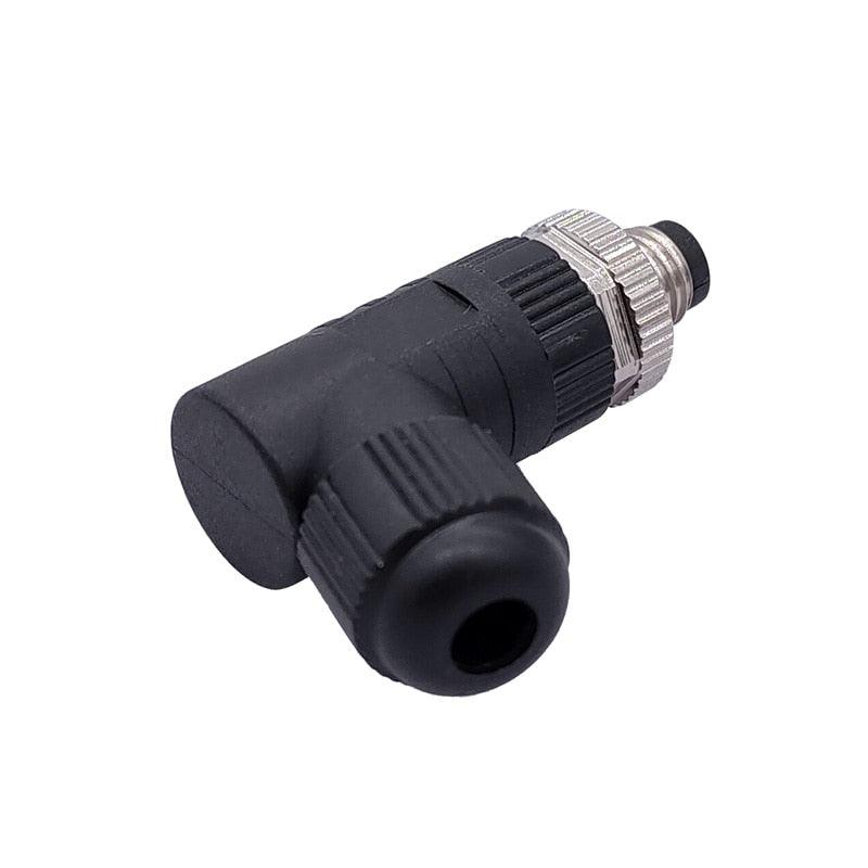 M8 Sensor Connector IP68 screw installation Non-welding Waterproof Plug A-Code Male Female 3pin 4pin Bend Angle Connectors.