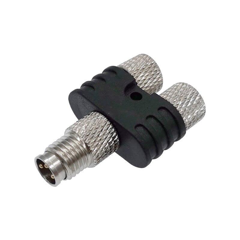 M8 Y-branch 3-way Sensor connector male to female pipe conversion plug 3pin 4pin waterproof connectors.
